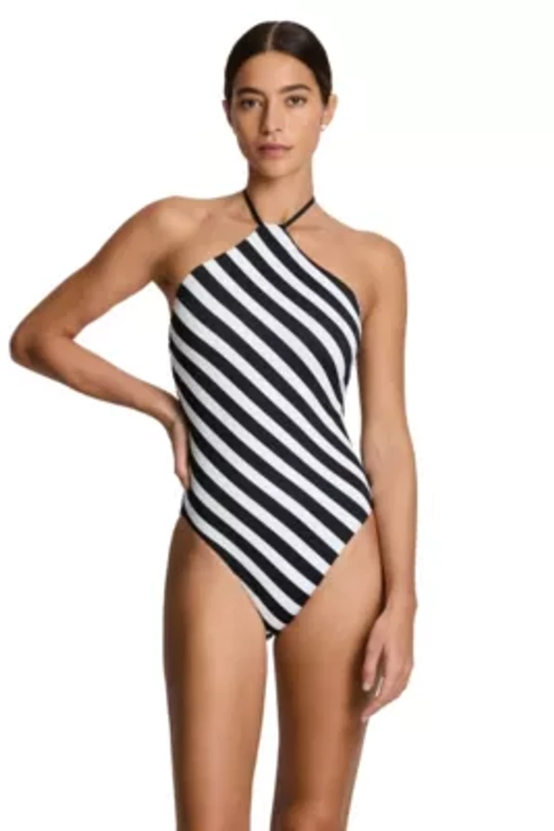 Modern High Neck One Piece
