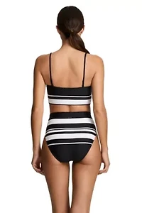Variegated Stripe Square Neck Longline Bra