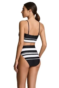 Variegated Stripe Banded High Waist Pant