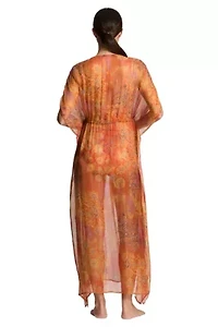Medalion Shimmer Midi Caftan Cover Up
