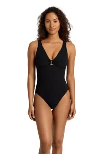 Zebra Jacquard Ring Underwire One Piece