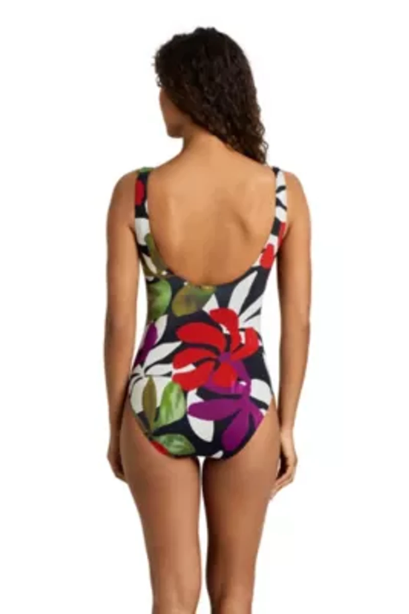 Modern Jungle Floral Ring Underwire One Piece