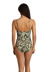 Artisan Warp Floral V-Wire One Piece