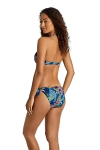 Coastal Paisley Tie Front Halter Bra