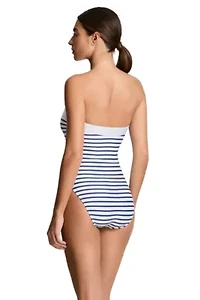 Seaside Stripe Modern Bandeau One Piece