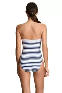 Seaside Stripe Modern Bandeau One Piece