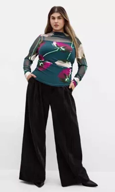 Lauryn Ruched Print Top