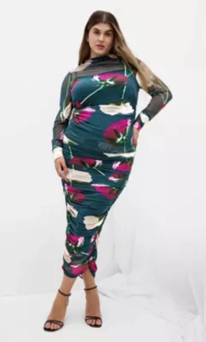 Lauryn Ruched Print Top