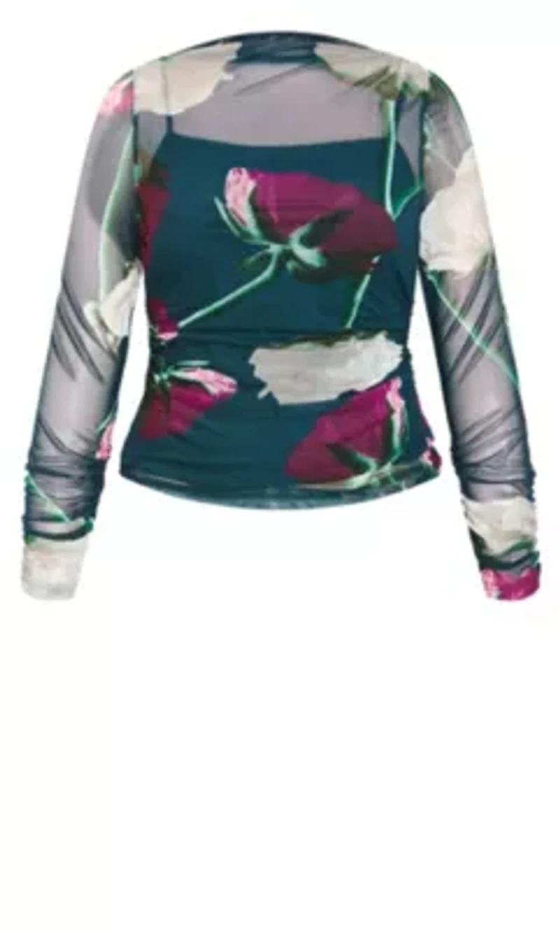 Lauryn Ruched Print Top