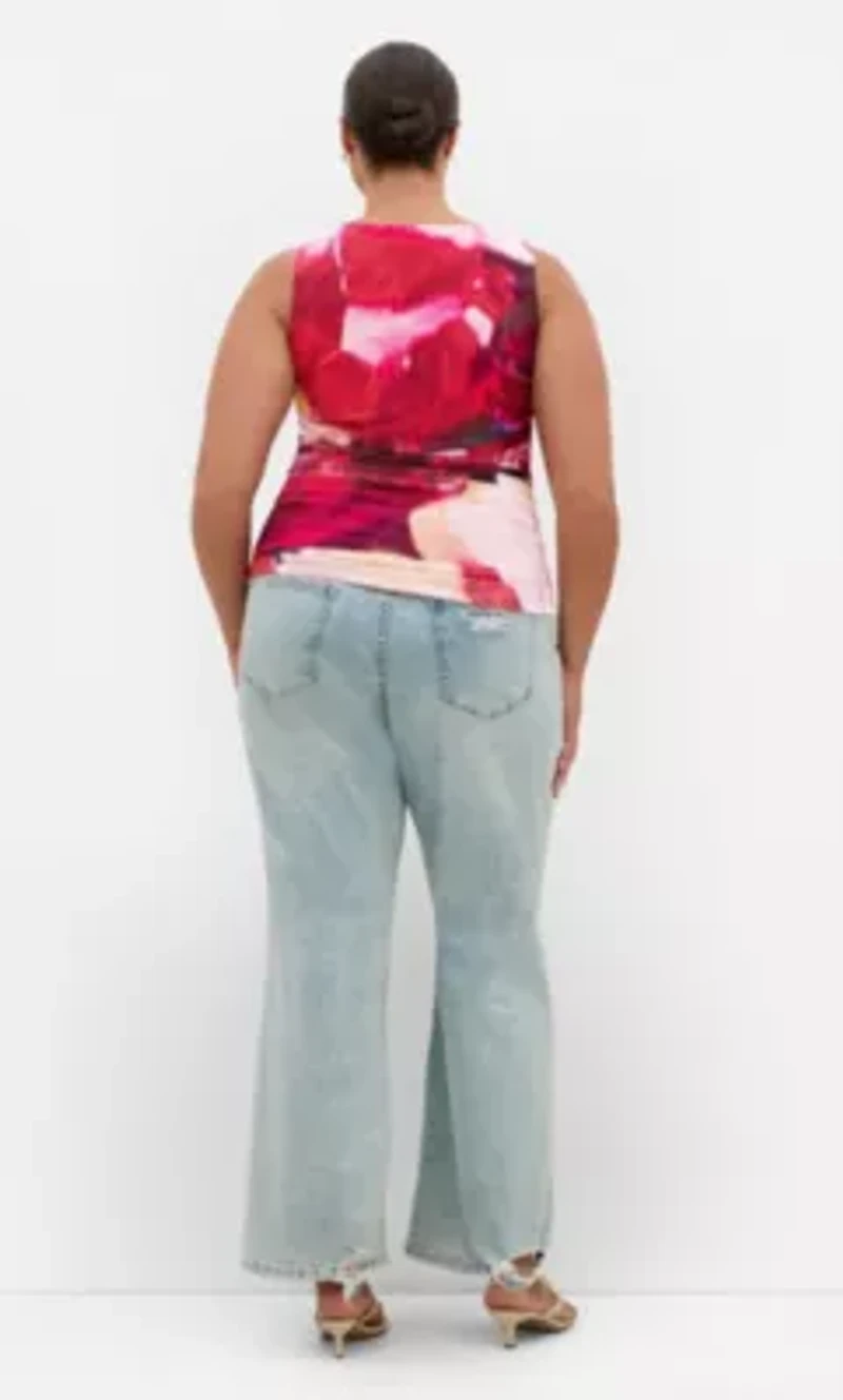 Lidia Ruched Print Top