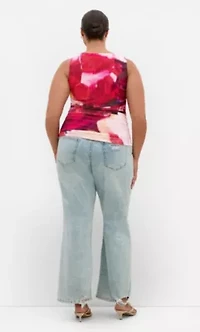 Lidia Ruched Print Top