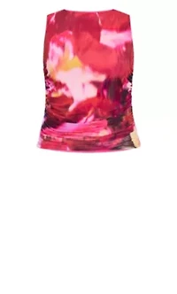 Lidia Ruched Print Top