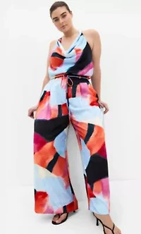 Chloe Aspect Print Cowl Neck Top