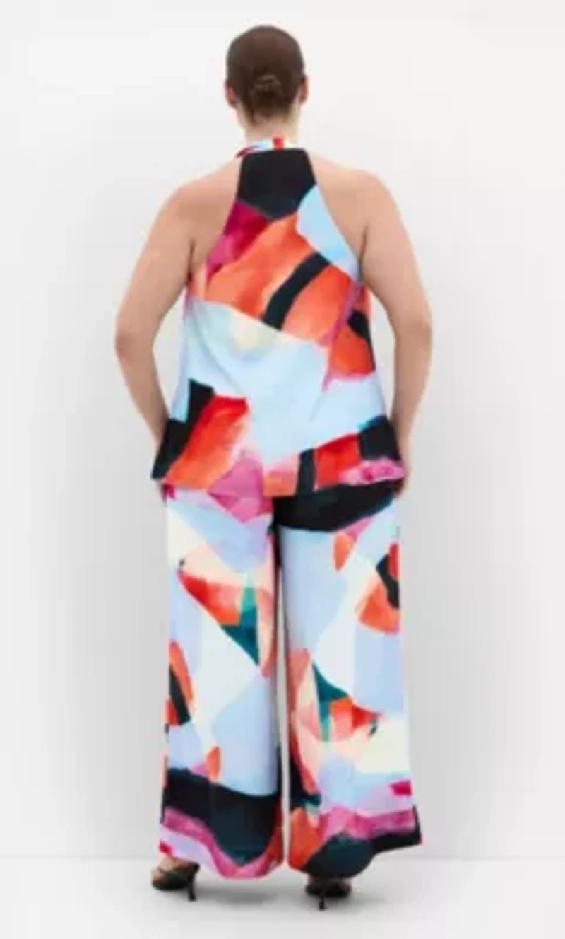 Chloe Aspect Print Cowl Neck Top