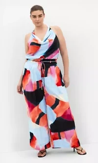 Chloe Aspect Print Cowl Neck Top