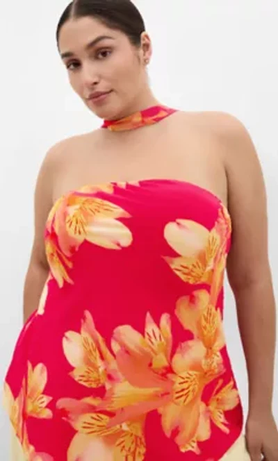 Soiree Print Frill Detail Top