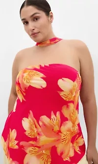 Soiree Print Frill Detail Top