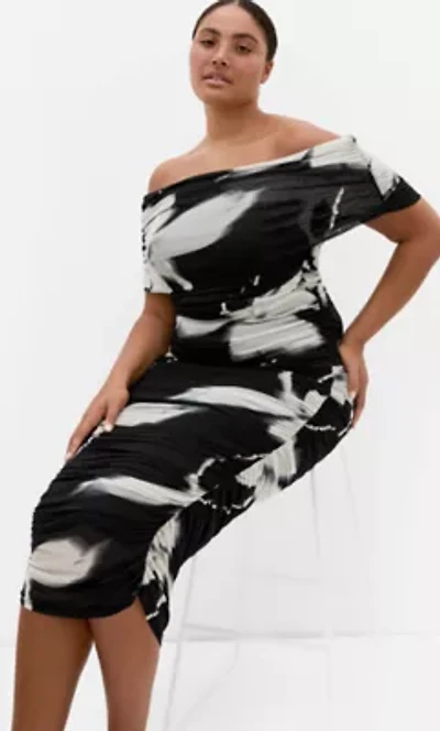 Dana Blur Print Mesh Top