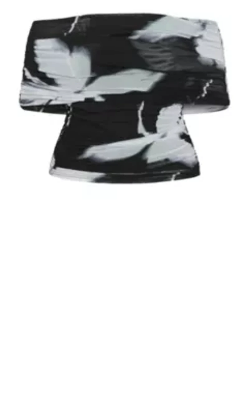 Dana Blur Print Mesh Top