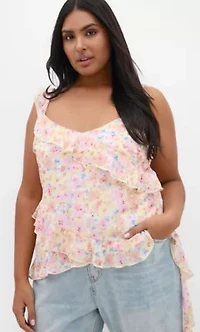 Waverly Frill Print Top