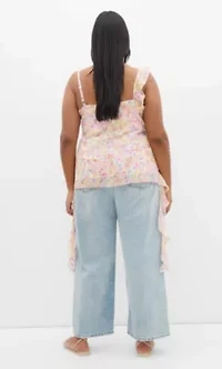 Waverly Frill Print Top