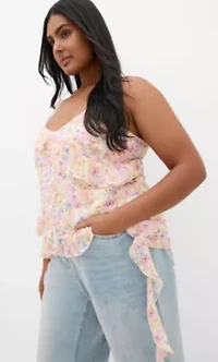 Waverly Frill Print Top