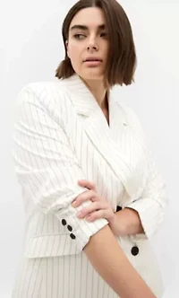 Pinstripe Double Breasted Blazer