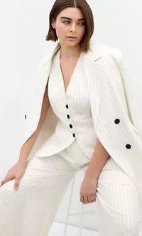 Pinstripe Contrast Vest