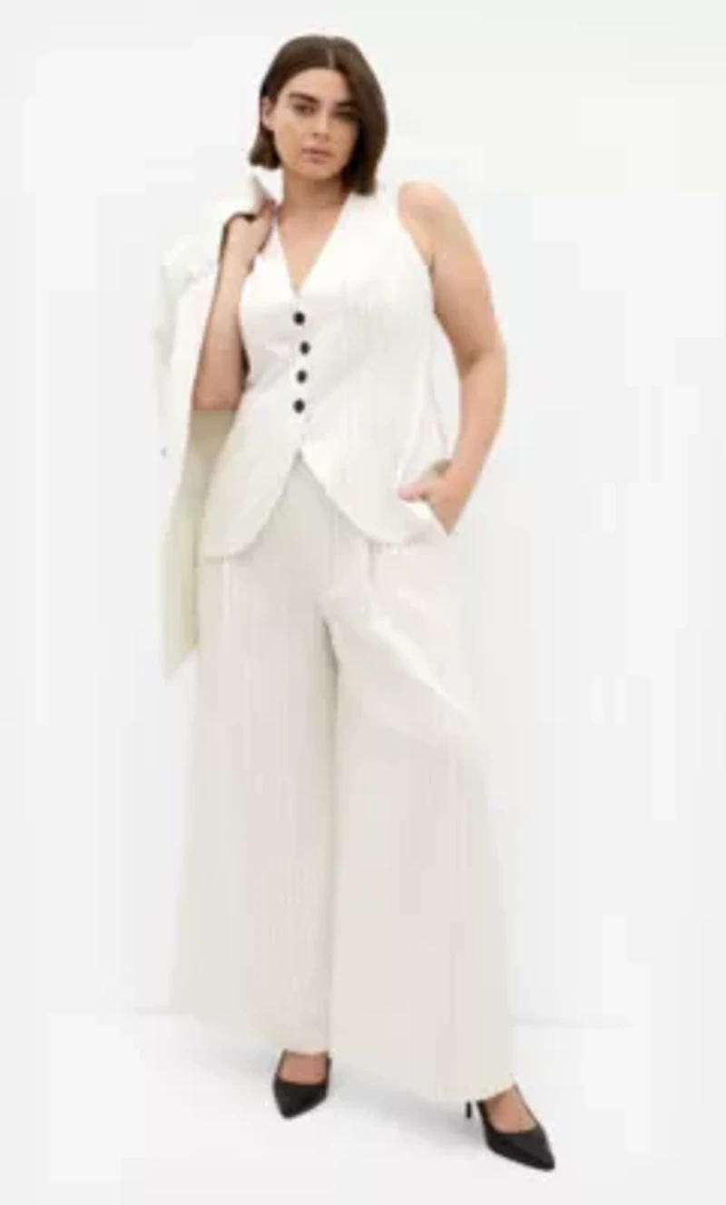 Pinstripe Contrast Vest