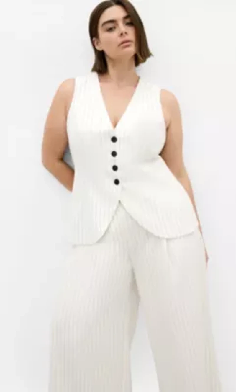 Pinstripe Contrast Vest