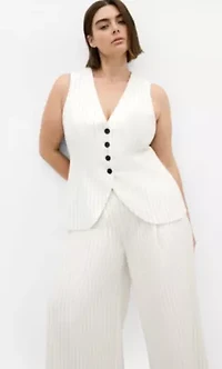Pinstripe Contrast Vest