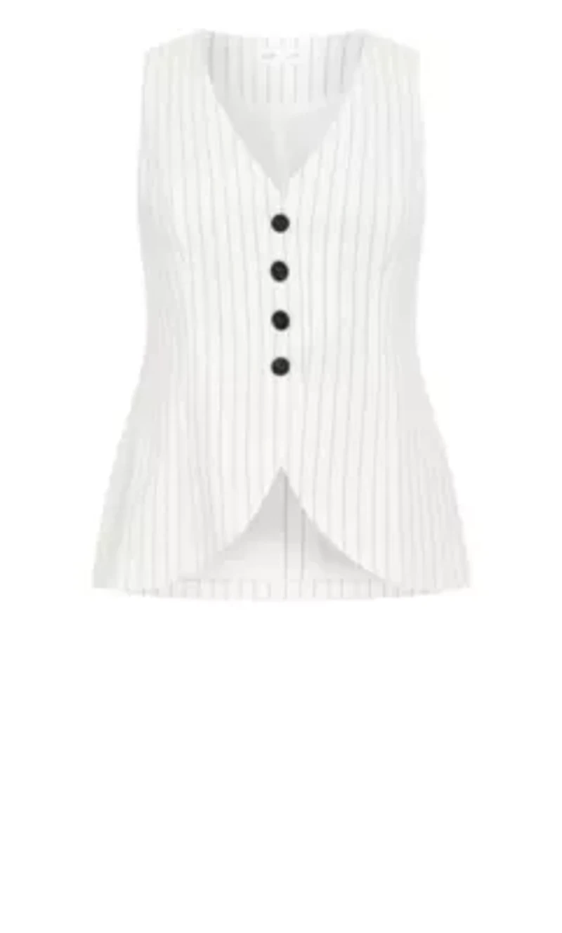 Pinstripe Contrast Vest