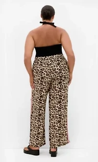 Animal Print Side Stripe Pant