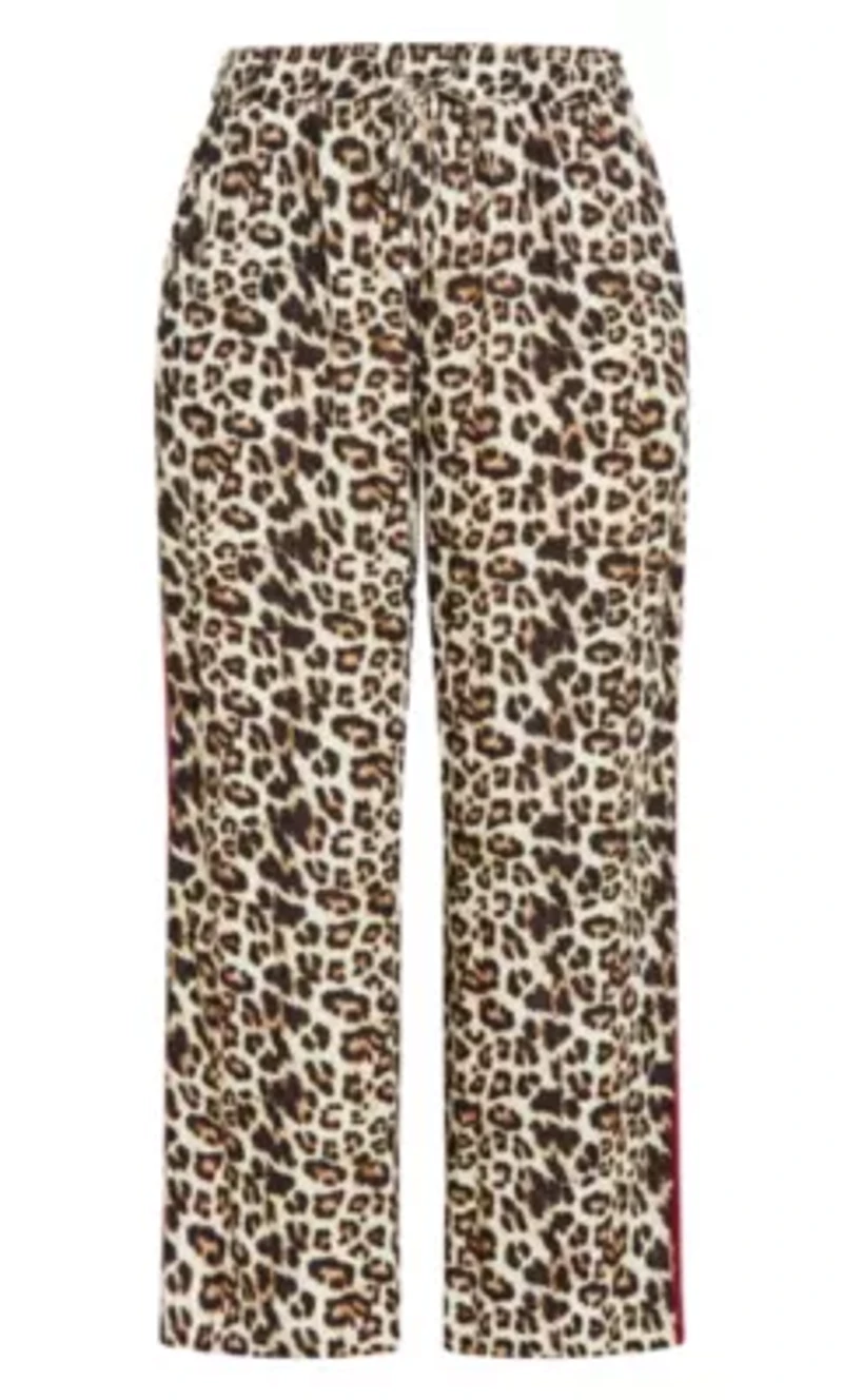 Animal Print Side Stripe Pant