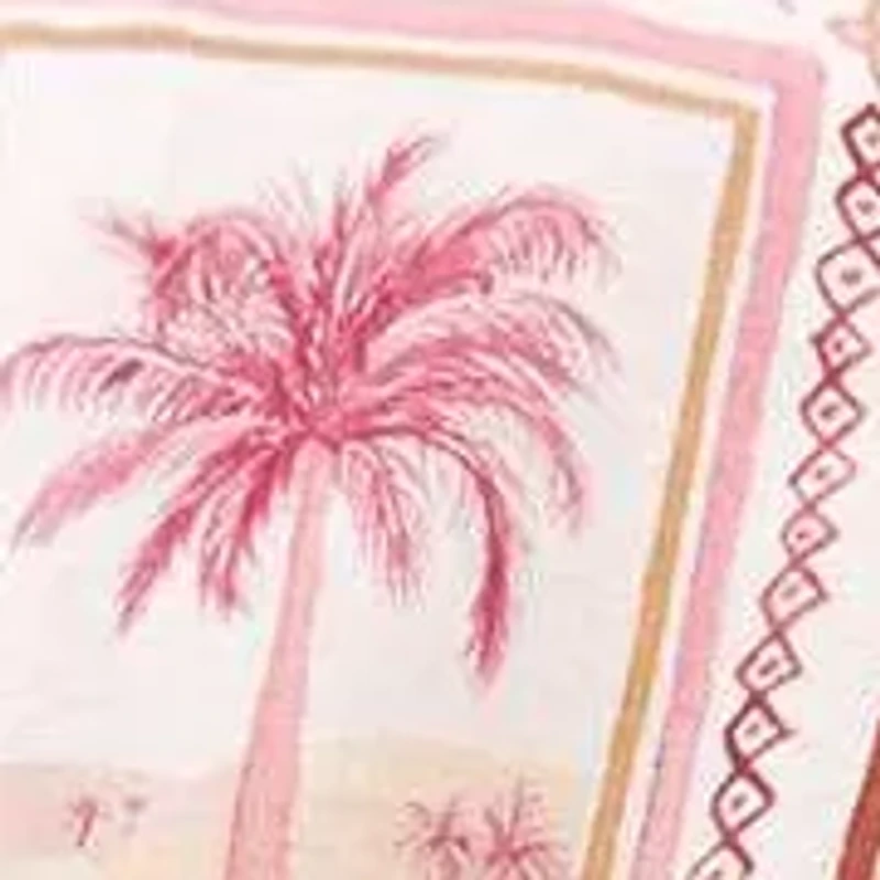 Postcard Soiree Print Wide Leg Pant