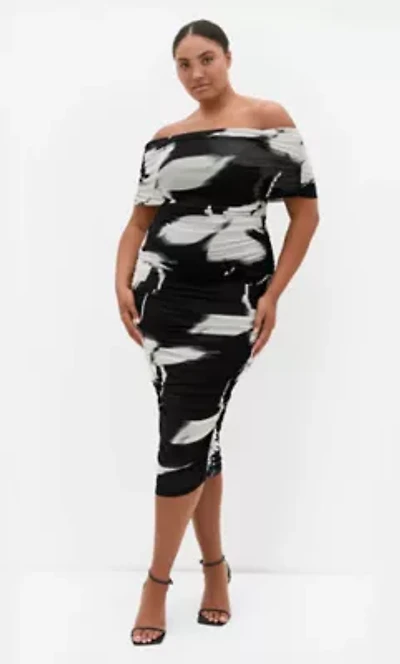 Dana Blur Print Mesh Skirt