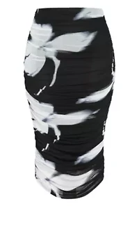 Dana Blur Print Mesh Skirt