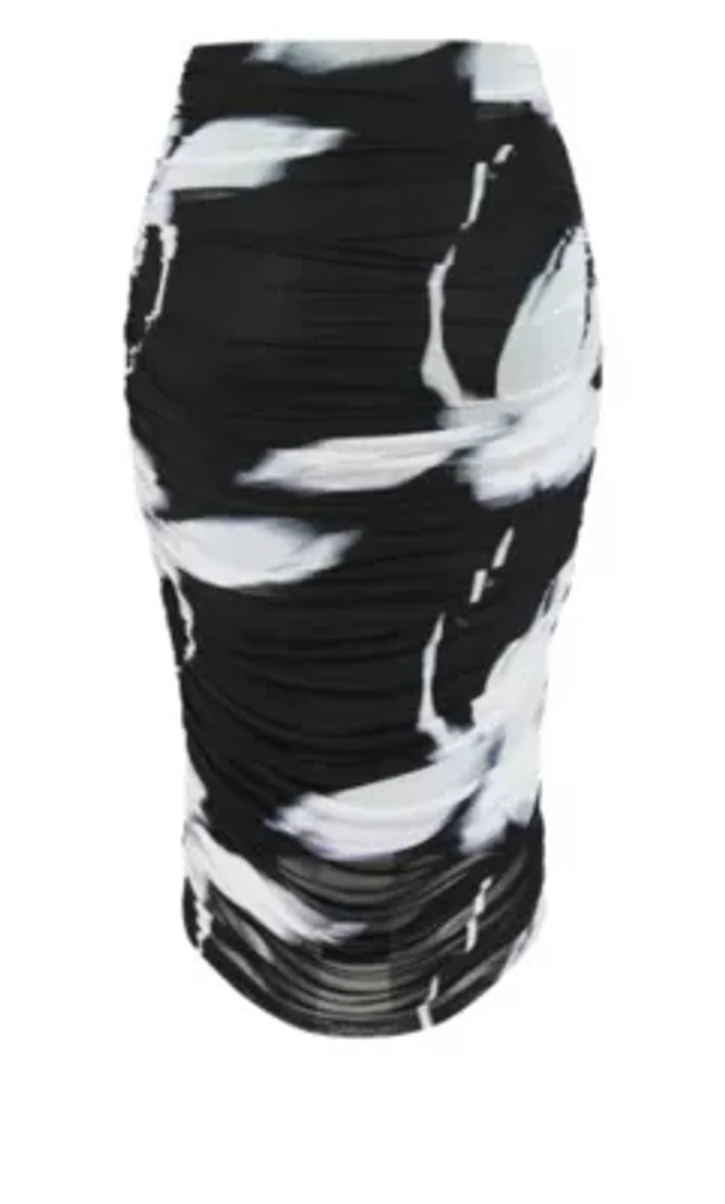 Dana Blur Print Mesh Skirt
