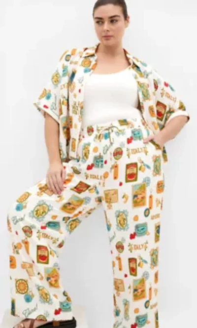 Amore Print Wide Leg Pant