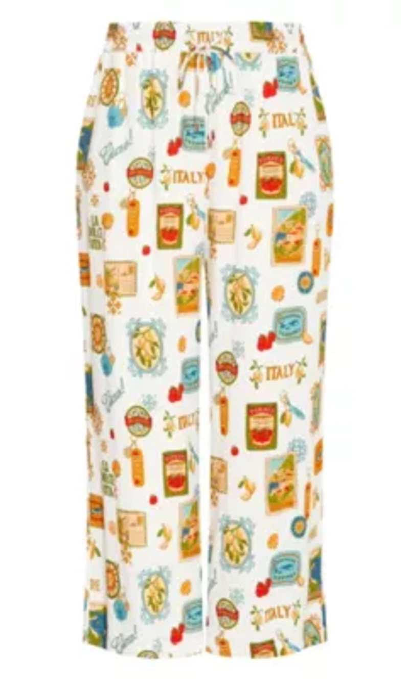 Amore Print Wide Leg Pant