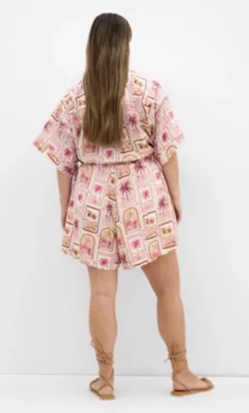 Postcard Soiree Print Short