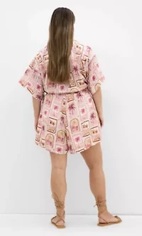 Postcard Soiree Print Short