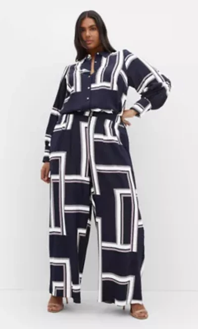 Hallie Print Wide Leg Pant