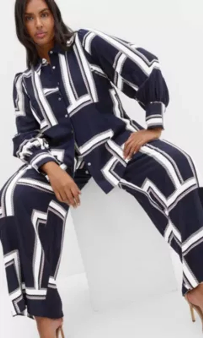 Hallie Print Wide Leg Pant