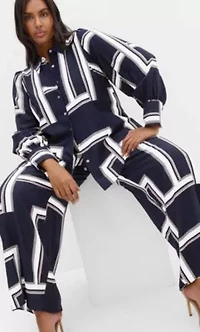 Hallie Print Wide Leg Pant