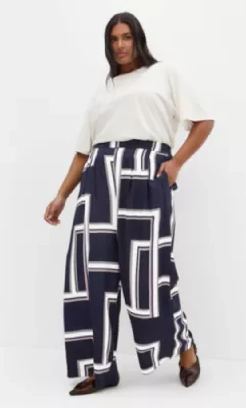 Hallie Print Wide Leg Pant