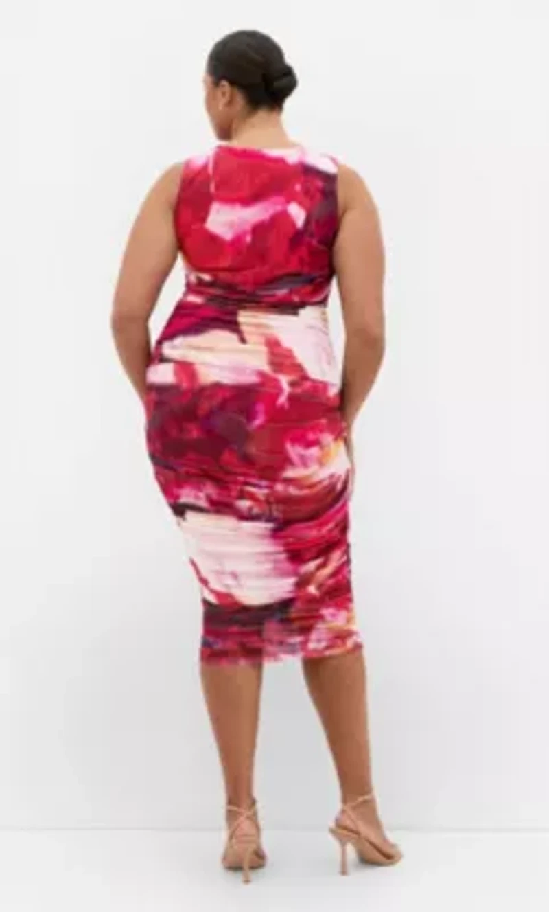 Livia Ruched Print Skirt