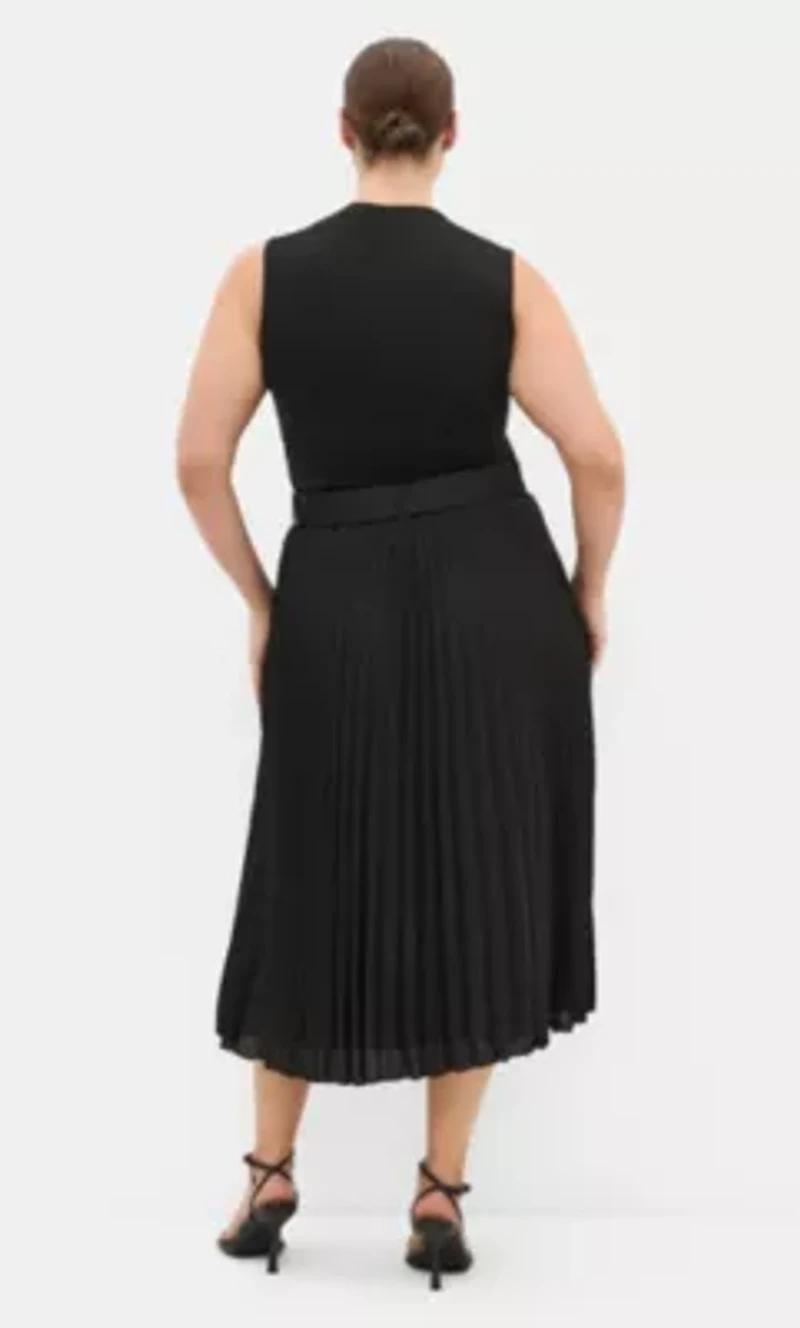 Petra Pleat Midi Skirt