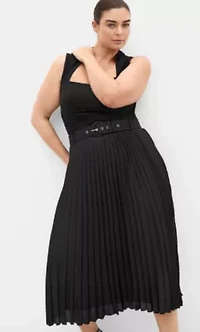 Petra Pleat Midi Skirt