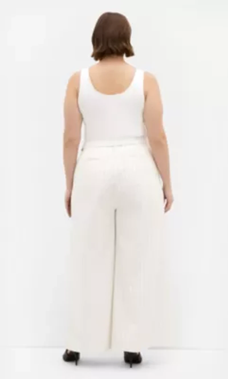 Pinstripe Wide Leg Pant